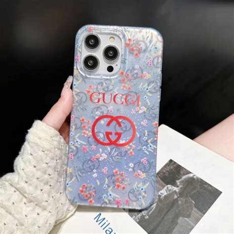 gucci phone case with flowers|Gucci iphone 13 case.